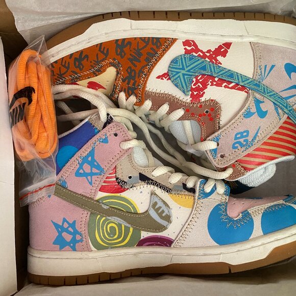 Nike SB Dunk High x Thomas Campbell What The Size 7 Mens, Womens 8.5 - Picture 1 of 9